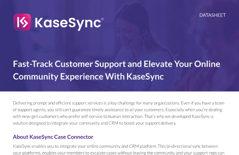 Fast-Track Customer Support and Elevate Your Online Community Experience With KaseSync