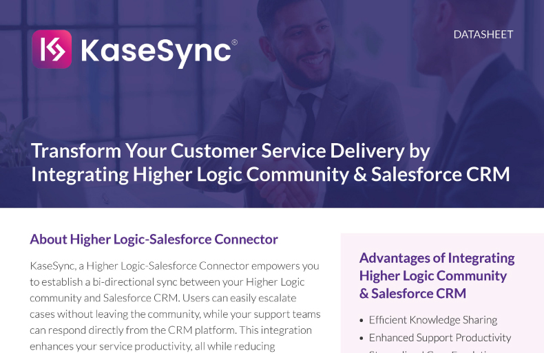 Transform Your Customer Service Delivery by Integrating Higher Logic Community & Salesforce CRM